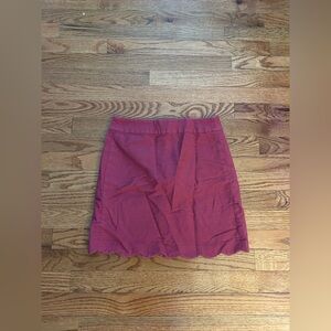 LOFT Red/Pink Skirt | Size 0P | Back Zipper | Petite Fit | Classic & Feminine